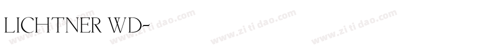 Lichtner Wd字体转换